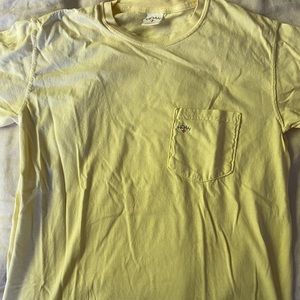 Noah NYC Unisex Light Yellow Core Logo Pocket Crewneck